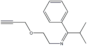 N-[2-(2-Propynyloxy)ethyl]-2-methyl-1-phenylpropylideneamine Struktur