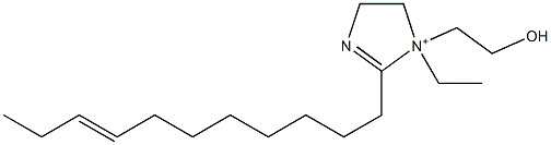 1-Ethyl-1-(2-hydroxyethyl)-2-(8-undecenyl)-2-imidazoline-1-ium Struktur