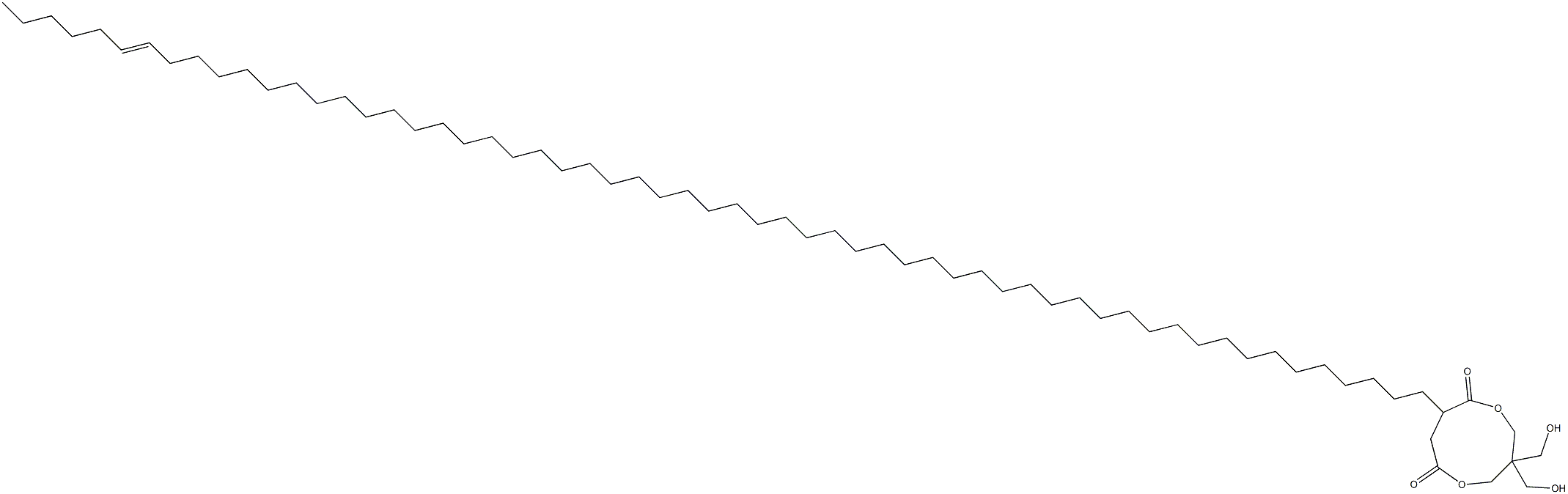 3,3-Bis(hydroxymethyl)-8-(53-nonapentacontenyl)-1,5-dioxacyclononane-6,9-dione Struktur