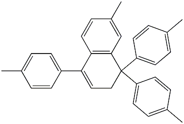 1,2-Dihydro-7-methyl-1,1,4-tris(4-methylphenyl)naphthalene Struktur