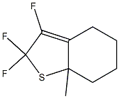 2,2,3-Trifluoro-2,4,5,6,7,7a-hexahydro-7a-methylbenzo[b]thiophene Struktur