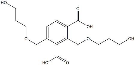 2,4-Bis(5-hydroxy-2-oxapentan-1-yl)isophthalic acid Struktur