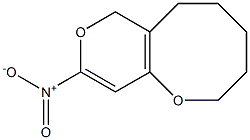 9-Nitro-2,3,4,5,6,7-hexahydro-1,8-benzodioxecin Struktur