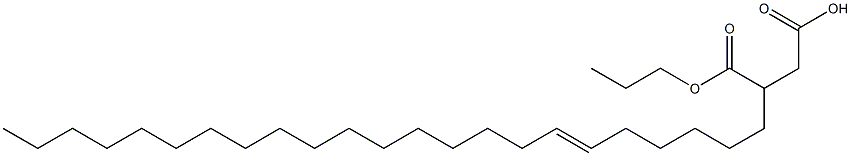 3-(6-Tricosenyl)succinic acid 1-hydrogen 4-propyl ester Struktur