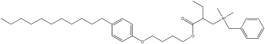 N,N-Dimethyl-N-benzyl-N-[2-[[4-(4-undecylphenyloxy)butyl]oxycarbonyl]butyl]aminium Struktur