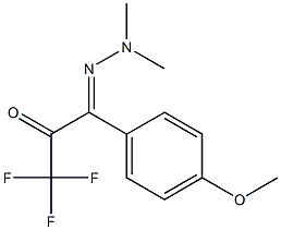 1-(p-Methoxyphenyl)-1-(dimethylhydrazono)-3,3,3-trifluoro-2-propanone Struktur