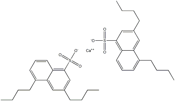 Bis(3,5-dibutyl-1-naphthalenesulfonic acid)calcium salt Struktur