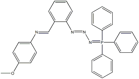 1-[2-(4-Methoxyphenyliminomethyl)phenyl]-3-[triphenylphosphoranylidene]triazene Struktur