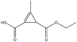 3-Methyl-2-cyclopropene-1,2-dicarboxylic acid hydrogen 1-ethyl ester Struktur