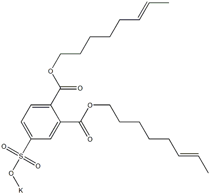 4-(Potassiosulfo)phthalic acid di(6-octenyl) ester Struktur