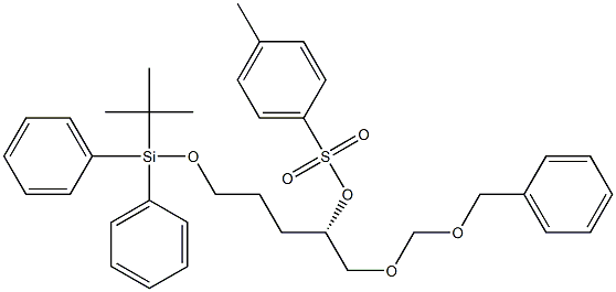 4-Methylbenzenesulfonic acid (1S)-1-benzyloxymethoxymethyl-4-(tert-butyldiphenylsiloxy)butyl ester Struktur