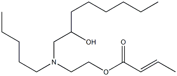 Crotonic acid 2-[N-(2-hydroxyoctyl)-N-pentylamino]ethyl ester Struktur