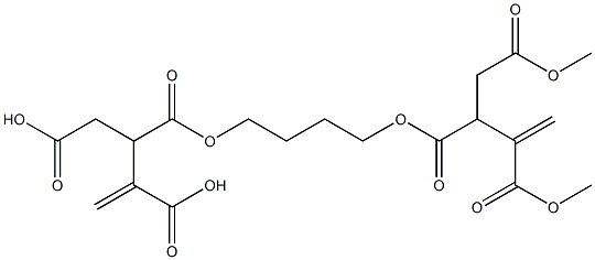 3,3'-[1,4-Butanediylbis(oxycarbonyl)]bis(1-butene-2,4-dicarboxylic acid dimethyl) ester Struktur