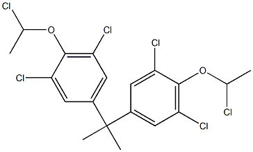 2,2-Bis[3,5-dichloro-4-(1-chloroethoxy)phenyl]propane Struktur