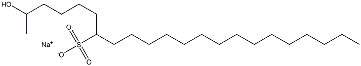 2-Hydroxydocosane-7-sulfonic acid sodium salt Struktur