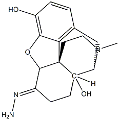 17-Methyl-6-hydrazono-4,5-epoxymorphinan-3,14-diol Struktur