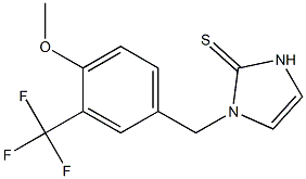 1-[3-(Trifluoromethyl)-4-methoxybenzyl]-1,3-dihydro-2H-imidazole-2-thione Struktur