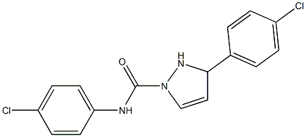 3-(4-Chlorophenyl)-1-[(4-chlorophenyl)carbamoyl]-2,3-dihydro-1H-pyrazole Struktur