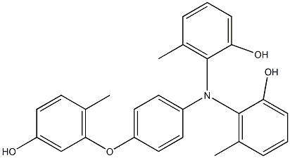 N,N-Bis(2-hydroxy-6-methylphenyl)-4-(3-hydroxy-6-methylphenoxy)benzenamine Struktur