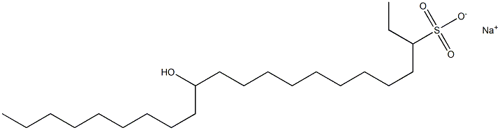 13-Hydroxydocosane-3-sulfonic acid sodium salt Struktur