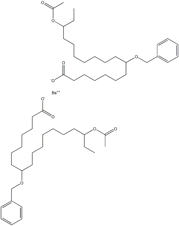 Bis(8-benzyloxy-16-acetyloxystearic acid)barium salt Struktur