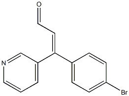 (Z)-3-(4-Bromophenyl)-3-(3-pyridyl)propenal Struktur