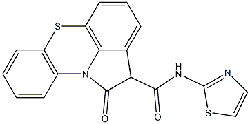 N-(2-Thiazolyl)-1,2-dihydro-1-oxopyrrolo[3,2,1-kl]phenothiazine-2-carboxamide Struktur