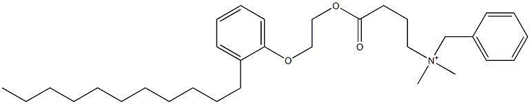 N,N-Dimethyl-N-benzyl-N-[3-[[2-(2-undecylphenyloxy)ethyl]oxycarbonyl]propyl]aminium Struktur