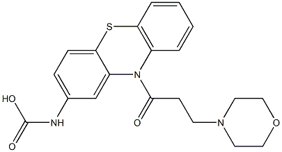 N-[10-(3-Morpholinopropionyl)-10H-phenothiazin-2-yl]carbamic acid Struktur