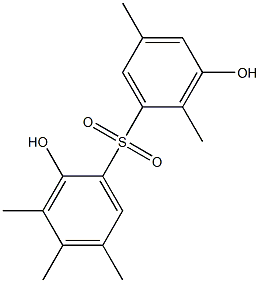 2,3'-Dihydroxy-2',3,4,5,5'-pentamethyl[sulfonylbisbenzene] Struktur