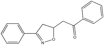 2-[(3-Phenyl-4,5-dihydroisoxazol)-5-yl]-1-phenylethan-1-one Struktur