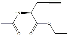 [S,(-)]-2-Acetylamino-4-pentynoic acid ethyl ester Struktur