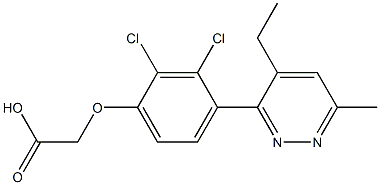 [4-(4-Ethyl-6-methylpyridazin-3-yl)-2,3-dichlorophenoxy]acetic acid Struktur