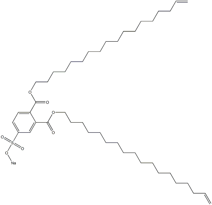 4-(Sodiosulfo)phthalic acid di(17-octadecenyl) ester Struktur