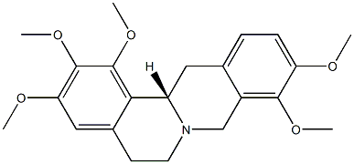 (13aS)-5,8,13,13a-Tetrahydro-1,2,3,9,10-pentamethoxy-6H-dibenzo[a,g]quinolizine Struktur