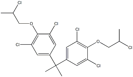 1,1'-[Isopropylidenebis(2,6-dichloro-4,1-phenyleneoxy)]bis(2-chloropropane) Struktur