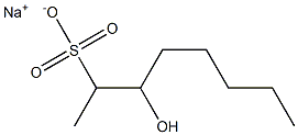 3-Hydroxyoctane-2-sulfonic acid sodium salt Struktur