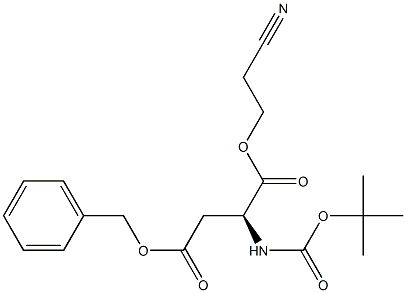 N-(tert-Butoxycarbonyl)aspartic acid 1-(2-cyanoethyl)4-benzyl ester Struktur