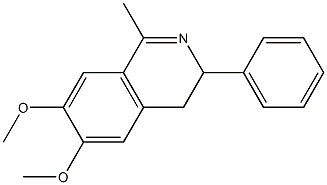 1-Methyl-3-phenyl-6,7-dimethoxy-3,4-dihydroisoquinoline Struktur