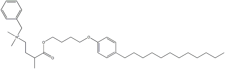 N,N-Dimethyl-N-benzyl-N-[3-[[4-(4-dodecylphenyloxy)butyl]oxycarbonyl]butyl]aminium Struktur