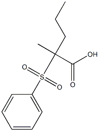 2-Methyl-2-phenylsulfonylpentanoic acid Struktur