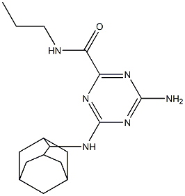 N-Propyl-4-amino-6-(2-adamantylamino)-1,3,5-triazine-2-carboxamide Struktur