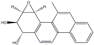 (1S,2R,3R,4S)-1,2-Dihydroxy-3,4-epoxy-1,2,3,4-tetrahydro-5-methylchrysene Struktur