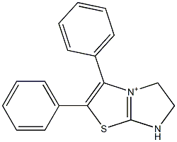 6,7-Dihydro-2,3-diphenyl-5H-imidazo[2,1-b]thiazol-4-ium Struktur