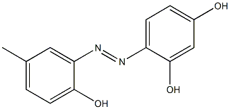 4-(2-Hydroxy-5-methylphenylazo)resorcinol Struktur