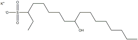 9-Hydroxyheptadecane-3-sulfonic acid potassium salt Struktur