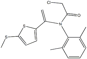 N-[1-(5-Methylthio-2-thienyl)vinyl]-N-(2,6-dimethylphenyl)-2-chloroacetamide Struktur