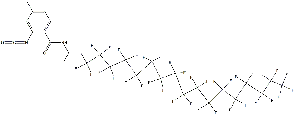 2-Isocyanato-4-methyl-N-[2-(pentatriacontafluoroheptadecyl)-1-methylethyl]benzamide Struktur