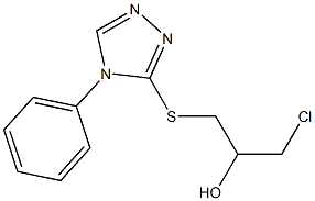 1-Chloro-3-[(4-phenyl-4H-1,2,4-triazol)-3-ylthio]-2-propanol Struktur