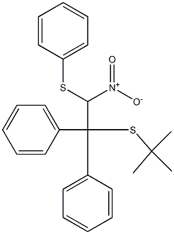 1-(Phenylthio)-1-nitro-2,2-diphenyl-2-(tert-butylthio)ethane Struktur